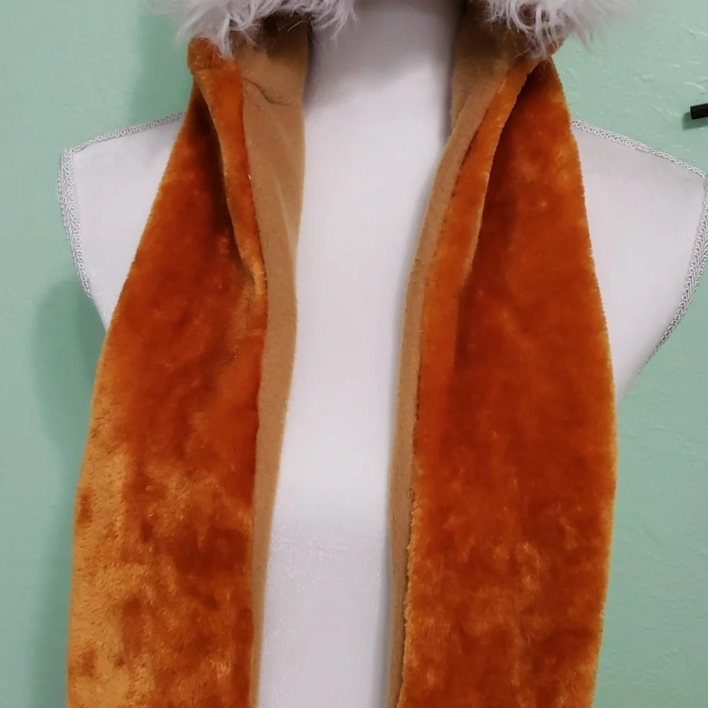 FOX head, ears, hands warm beanie